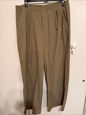 Under Armour Unstoppable Woven Parachute Olive-Tan Wide Leg Pull-On Pants